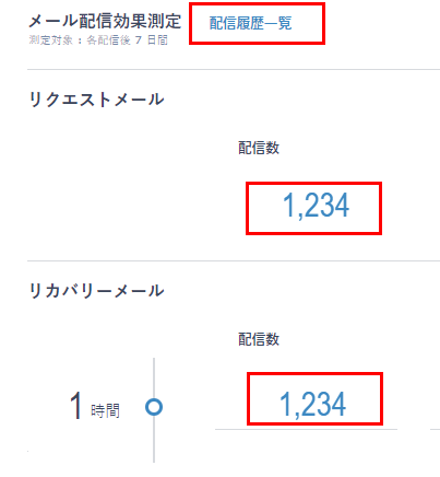 メール配信履歴CSVダウンロード機能