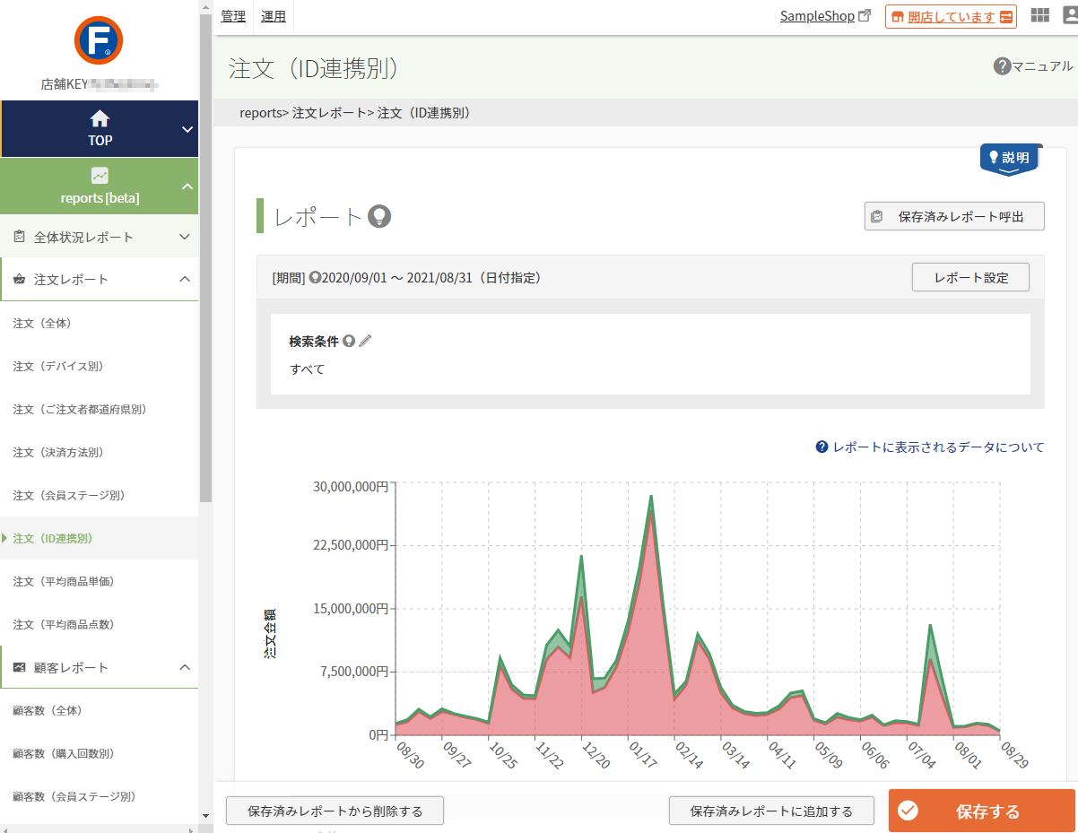 注文（ID連携別）