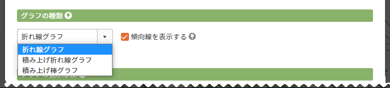 レポート設定-グラフの種類