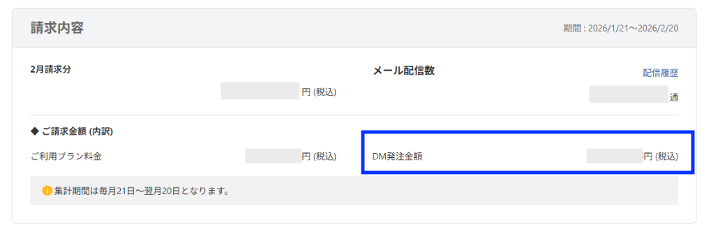 契約情報のDM発注金額を囲う