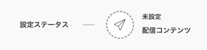 設定ステータス「未設定」