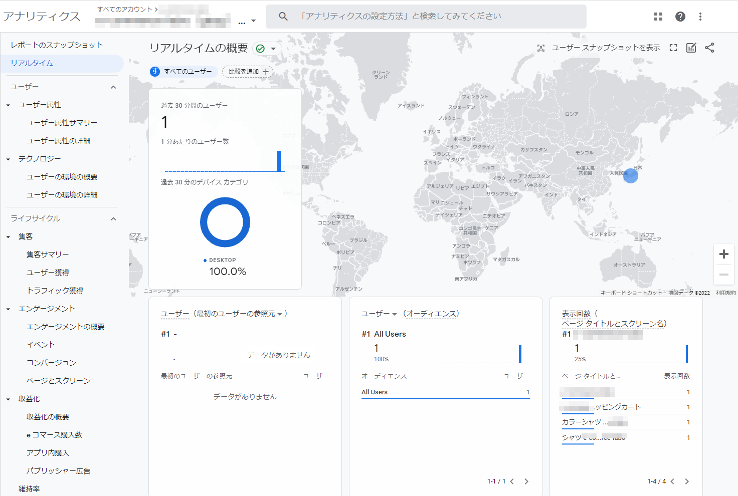 レポートのリアルタイムを確認する