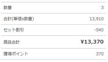 合計金額表示エリア